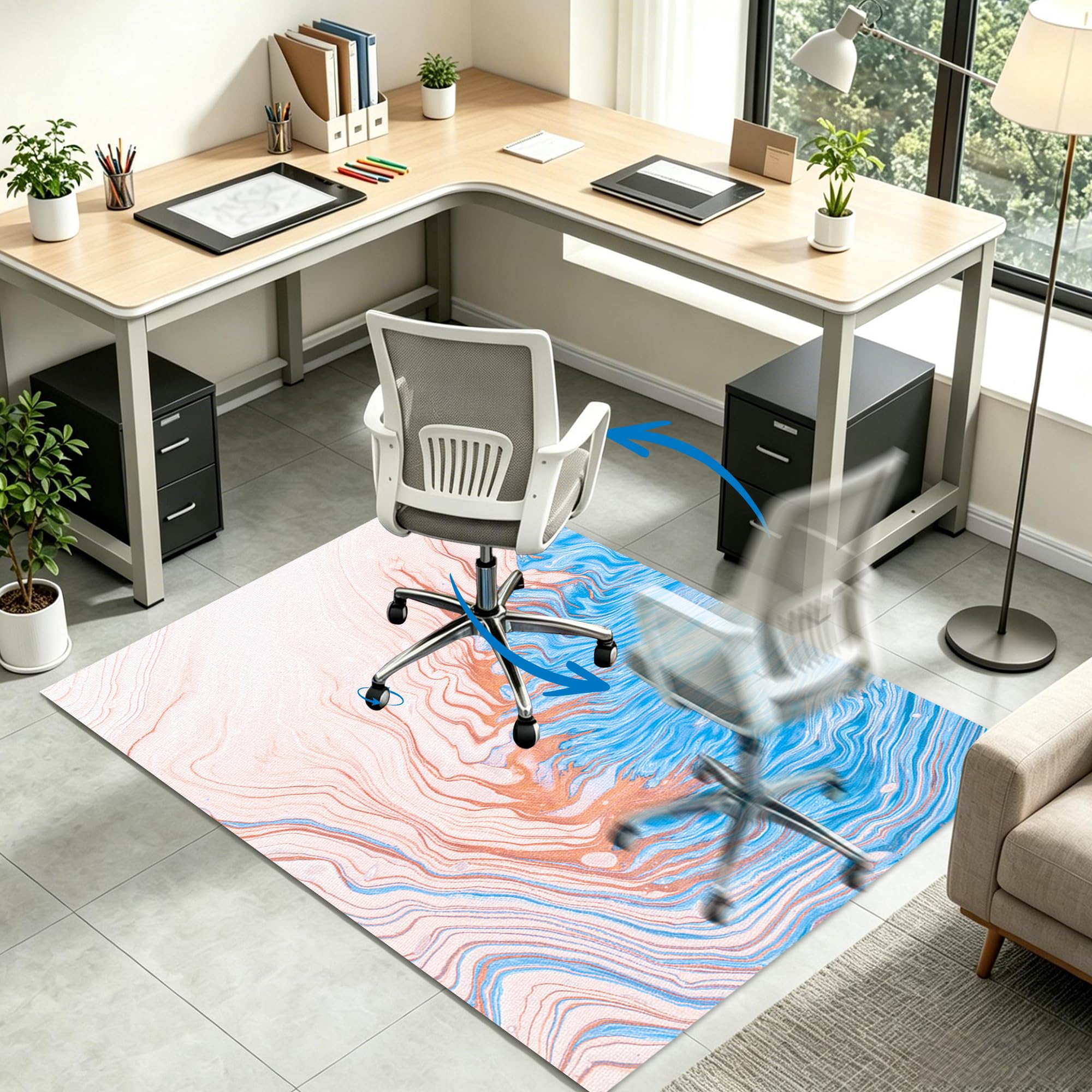 Tapis de Sol Bureau Gaming, Tapis protège-Sol Chaise Grand Tapis