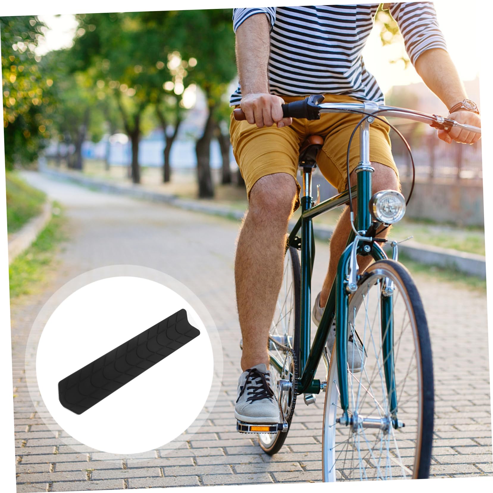 Mikikit Chain Protector Cycling Bike Protection Frame Tape Bike Chain Stay Protection Cover Small Bicycle The Chain Bike Frame Protector Bike Frame Stickers Bike Supplies Black