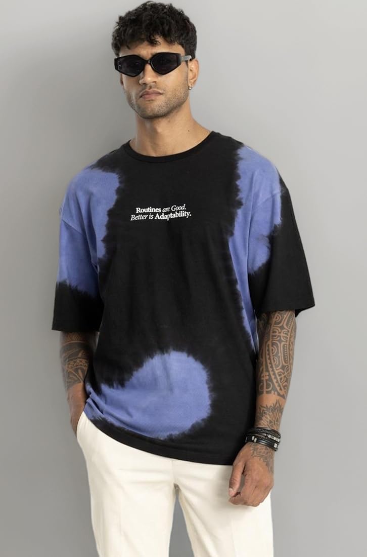 black tie dye oversized t shirt