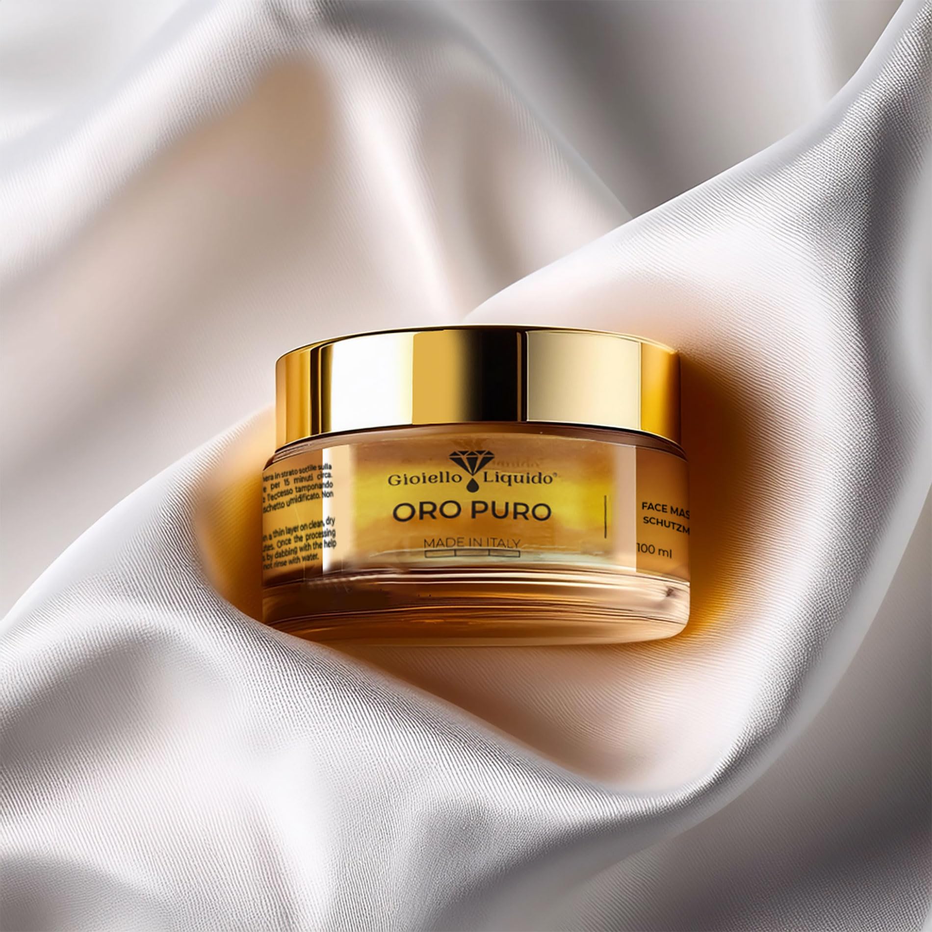 Tissu Mask Revitalizante, Mascarilla facial de Tejido con Oro Coloidal y Ácido Hialurónico para Pieles Deshidratadas, Reduce Arrugas y Potencia la Luminosidad (100 ML)