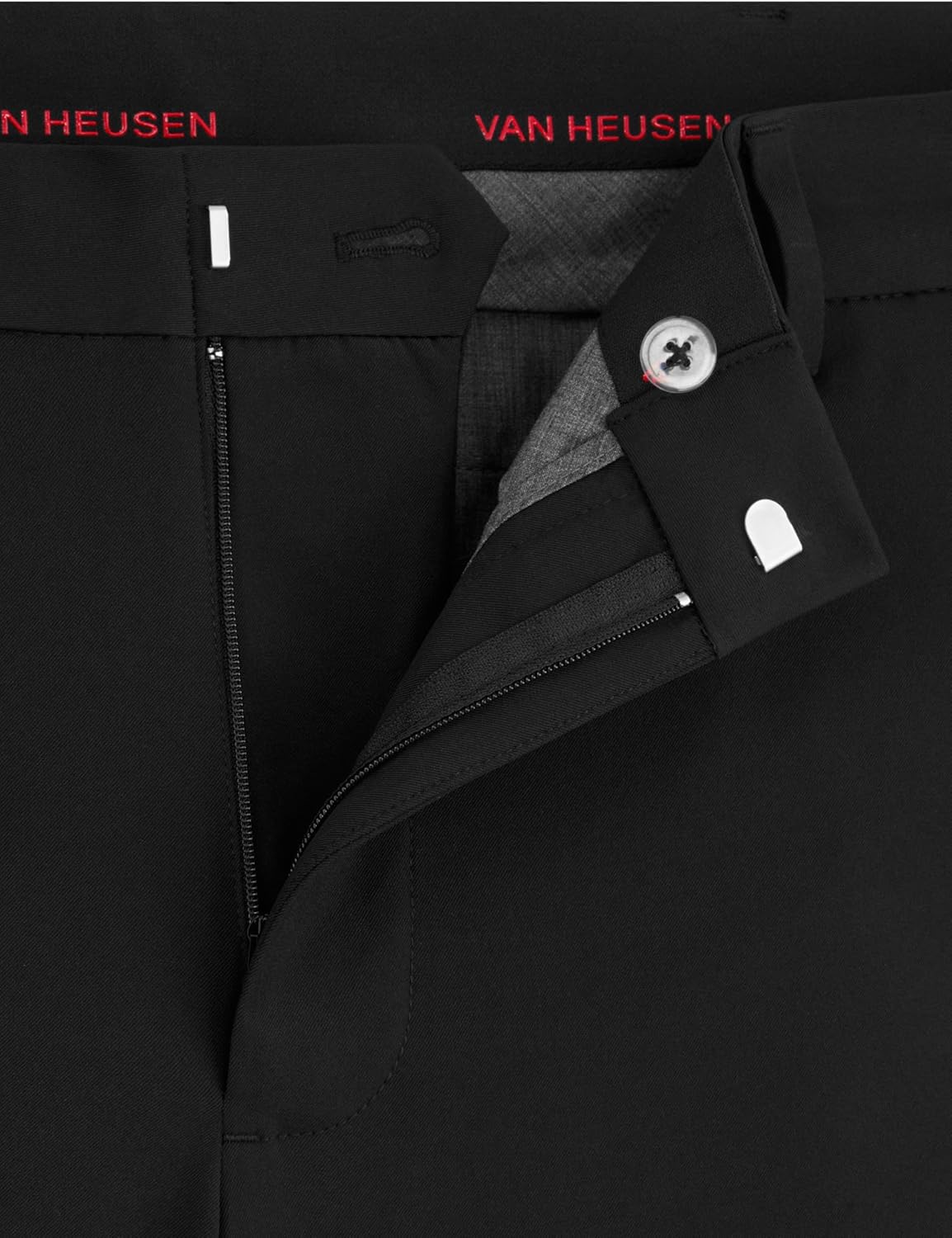 Van Heusen Mens Stain Shield Stretch Slim Fit Flat Front Dress Pant - Image 7