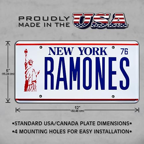 Miniatura 3 de Punk Rock | Placa de matrícula estampada de metal de Nueva York