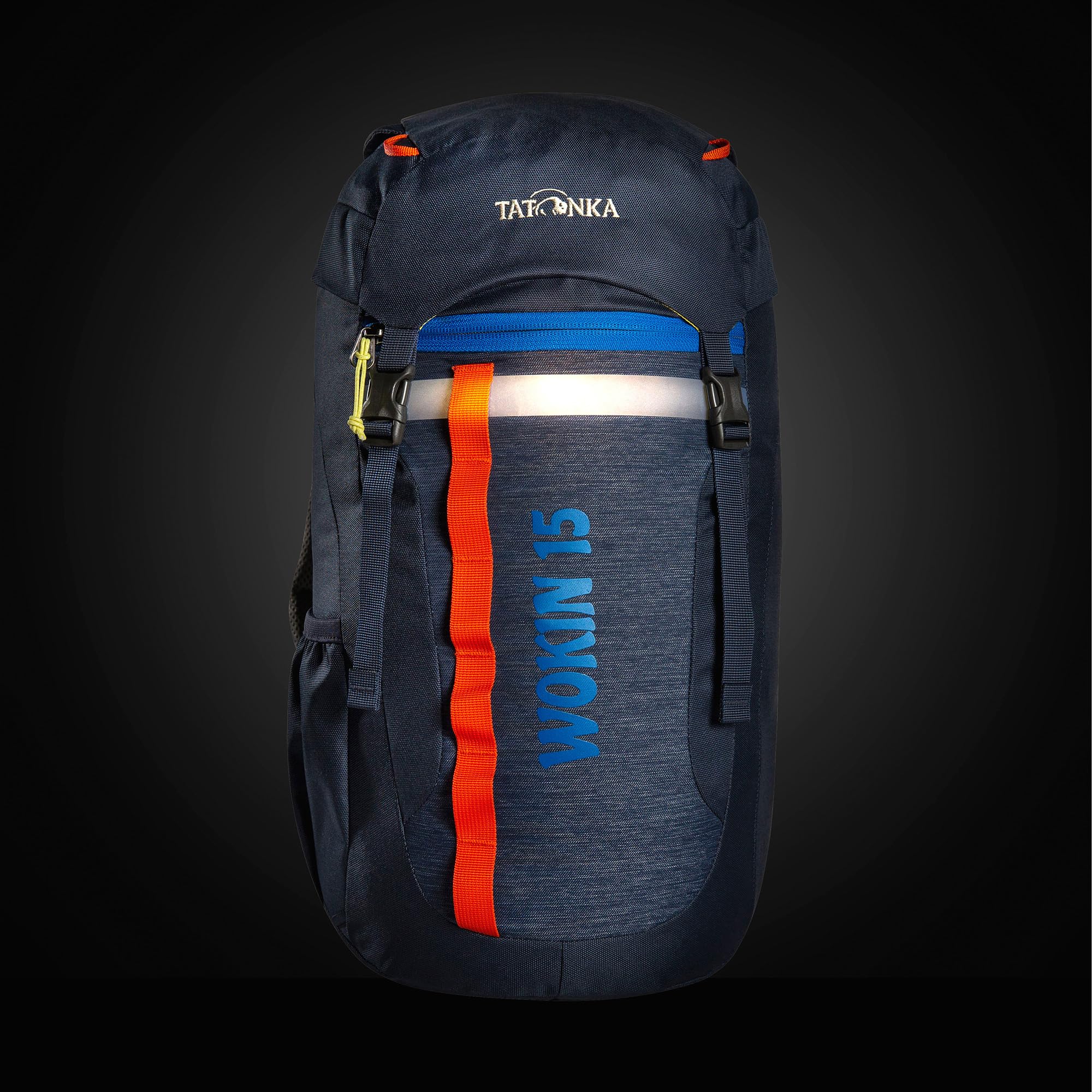 Tatonka Kinderrucksack Wokin 15L - Rucksack für Mädchen und Jungen ab 6 Jahren - Inklusive Sitzkissen und Reflektoren für gute Sichtbarkeit - Aus recycelten Materialien