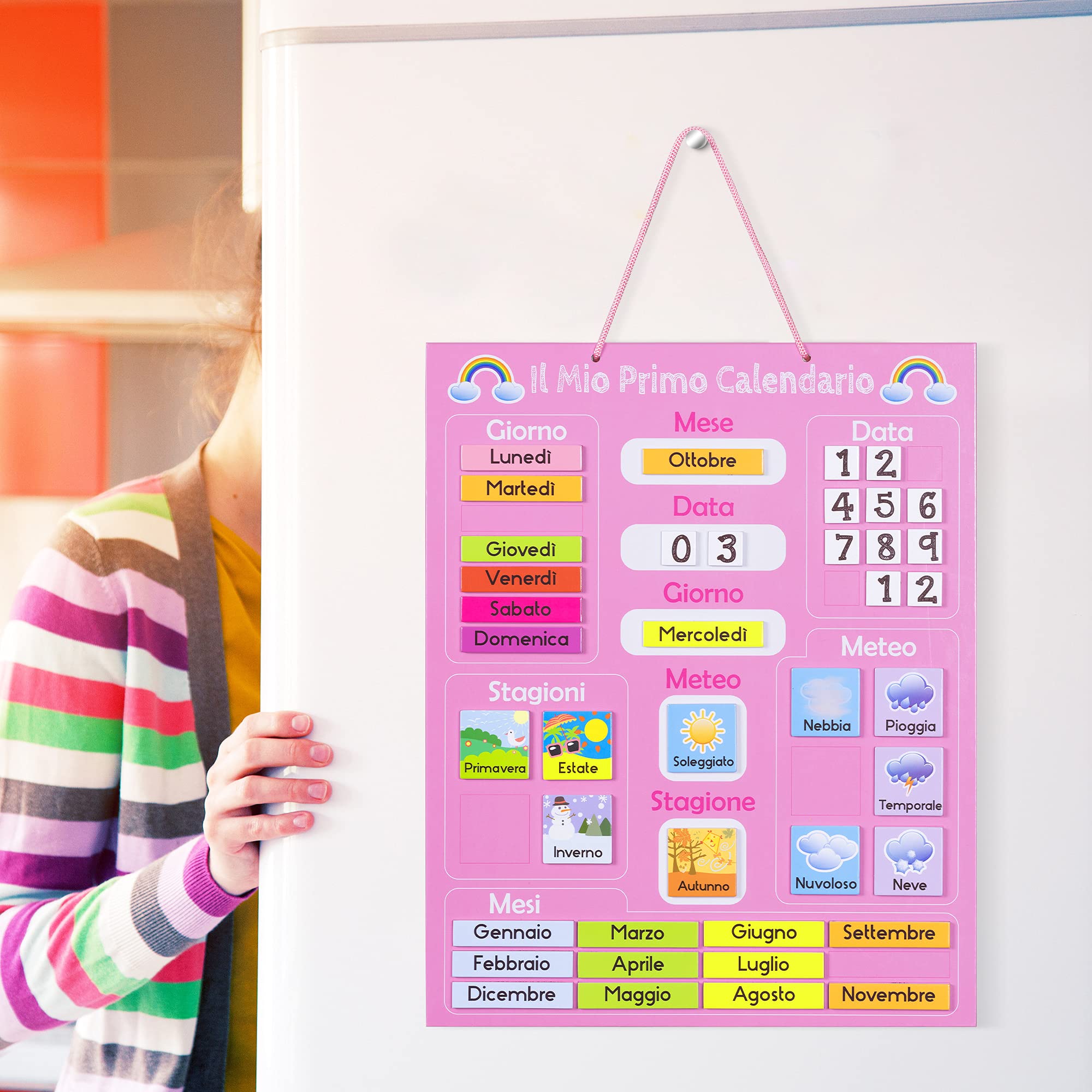 Calendario Kinder Pizarra Magnética Navaris Para Niños Aprende