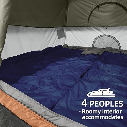 Miniatura 5 de CAMEL CROWN Tiendas de campaña 246 persona impermeable rápida fácil instalación plegable al aire libre mochilero tiendas de campaña familia