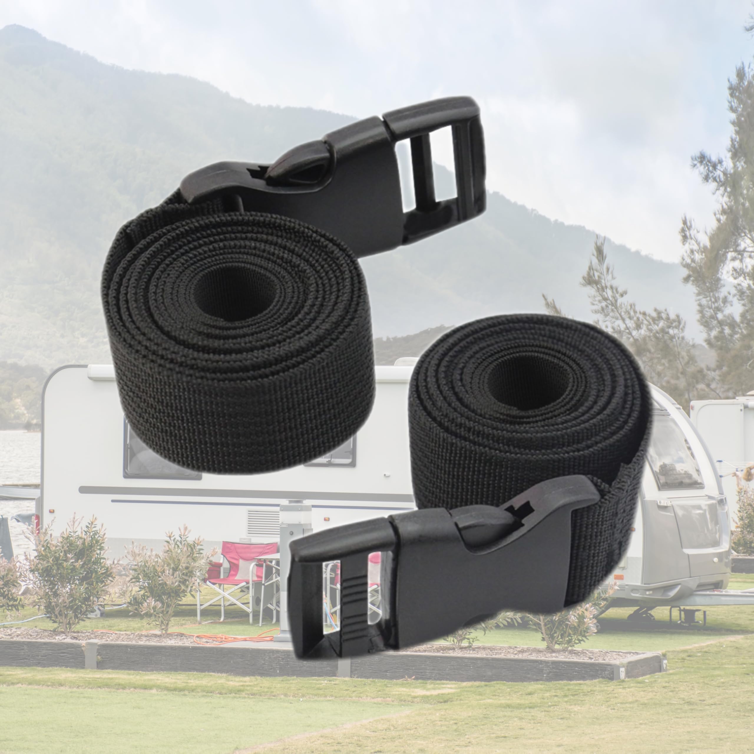 RV Murts 2PCS RV Cover Straps, 86" L x 1" W Rachet Lashing