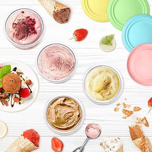 Miniatura 5 de VRINO 246 pintas de crema, para contenedores Ninja Creami Deluxe, recipientes de helado de pinta seguros y a prueba de fugas, compatibles con la