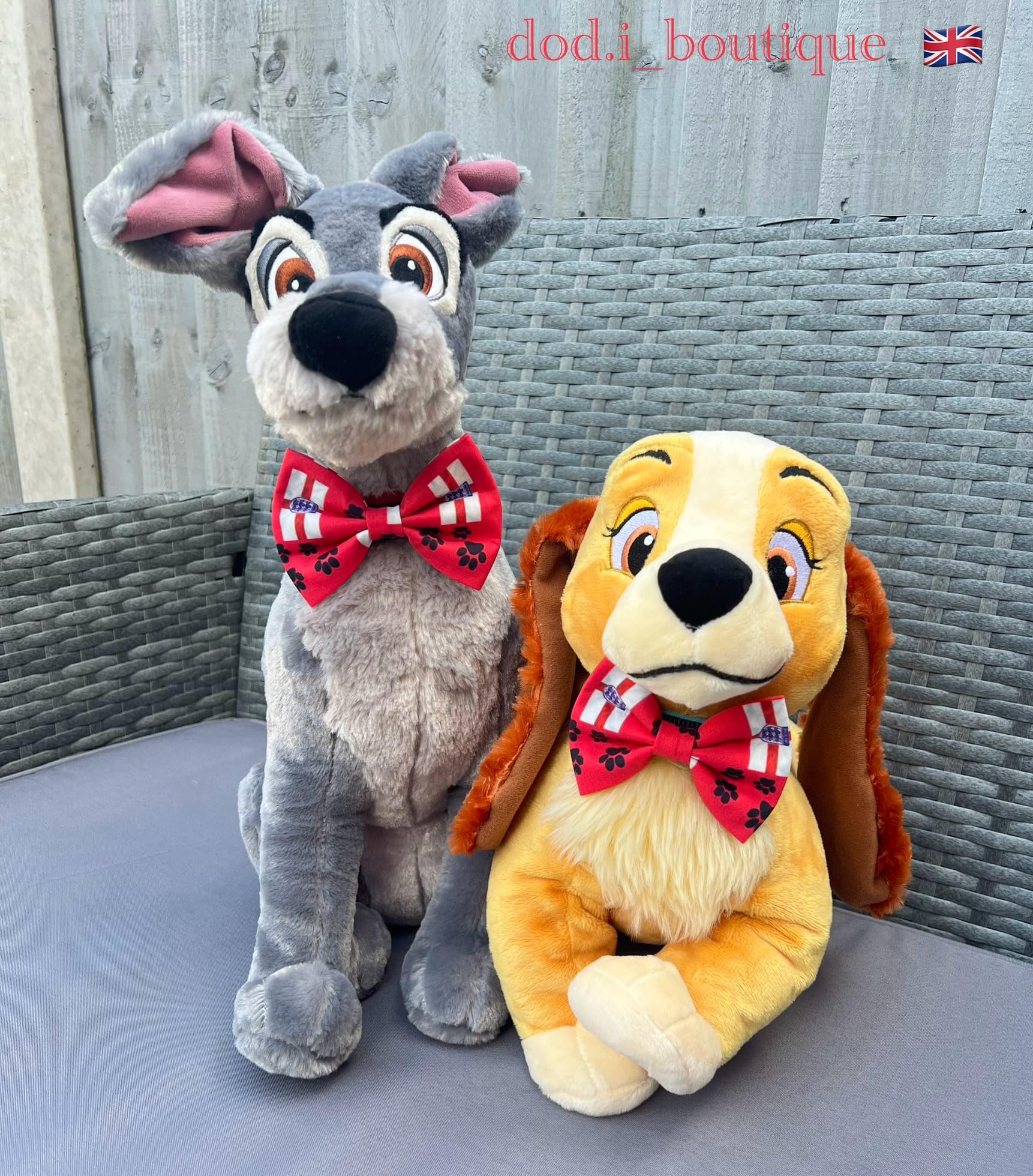 New Dogs Bow Tie Bowtie Football EURO Flag Paws England RED Elastic Band ACCESSORY Handmade UK (Red Flag Small) - Image 2