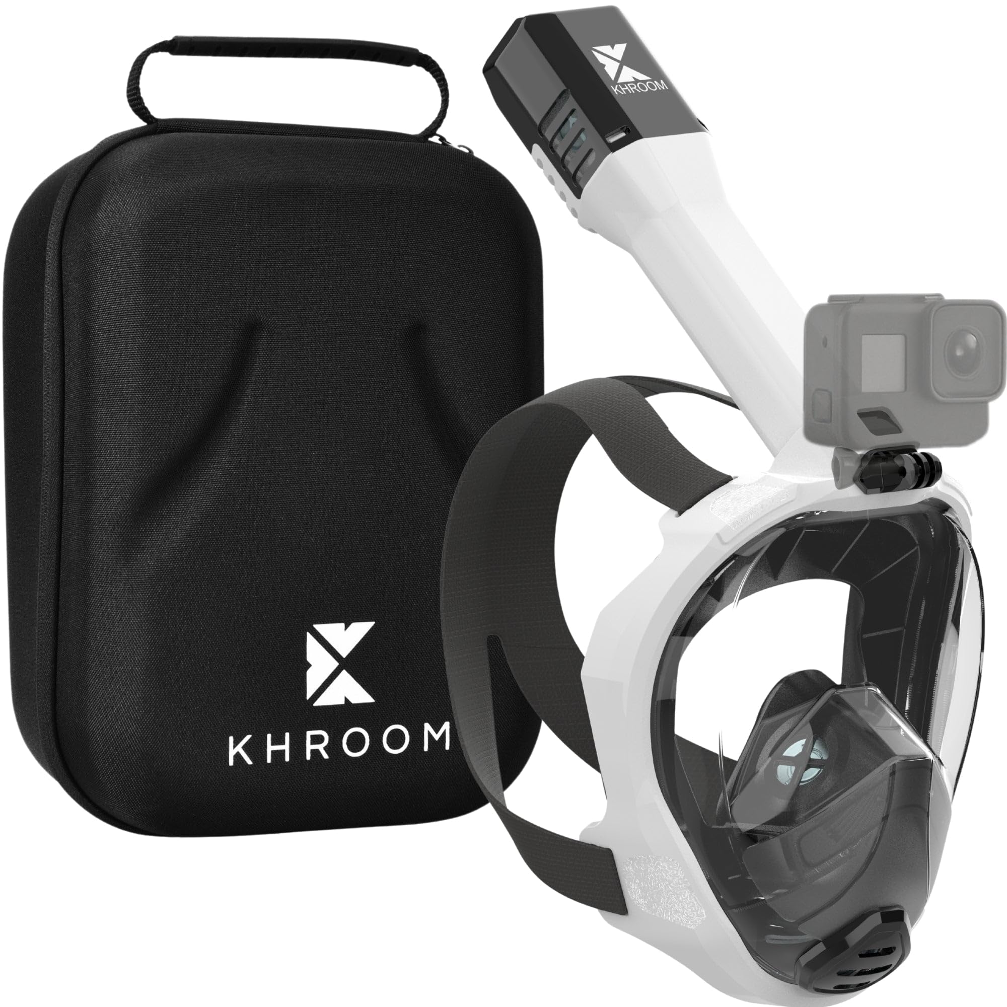 Khroom Snorkel Mask for Adults - Seaview Pro (S/M White)