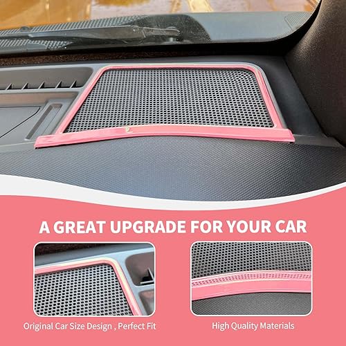 Miniatura 6 de Funda para altavoz Bronco A-Pilar, cubierta de altavoz de consola central compatible con accesorios interiores Ford Bronco 2021-2023, rosa