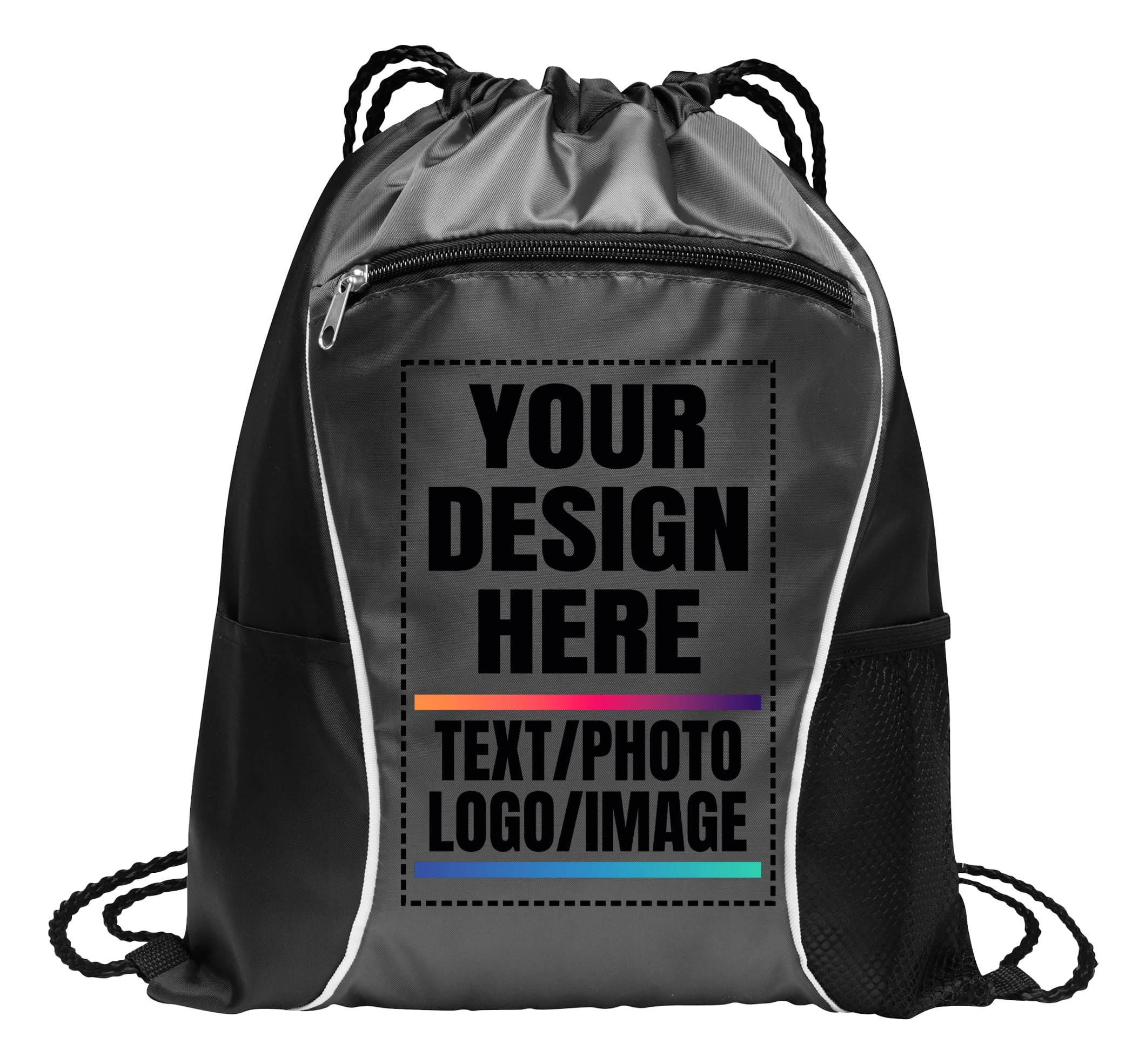 all about me company Personalized Promotional Items with Your Logo - Custom Backpack Cinch Swag Drawstring Bag