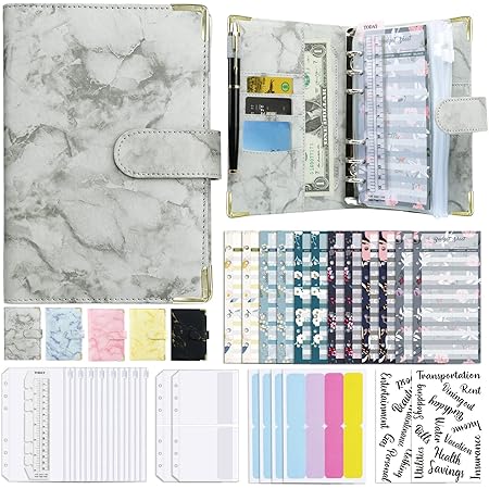 Qupuce Classeur Budget Planner A6 Avec 12 Pochettes Depenses