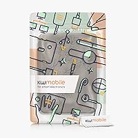 Vista 7 de kwmobile Funda compatible con Kobo Clara 2E / Tolino Shine 4 - Funda para lector electrónico - Magnolias Grey