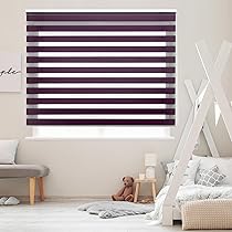 Blindecor Lira tenda a rullo giorno e notte, colore Viola, tenda per interni 120 x 250 cm (Larghezza x Altezza) | Dimensioni del tessuto 117 x 245 cm. Eleganti tende giorno e notte