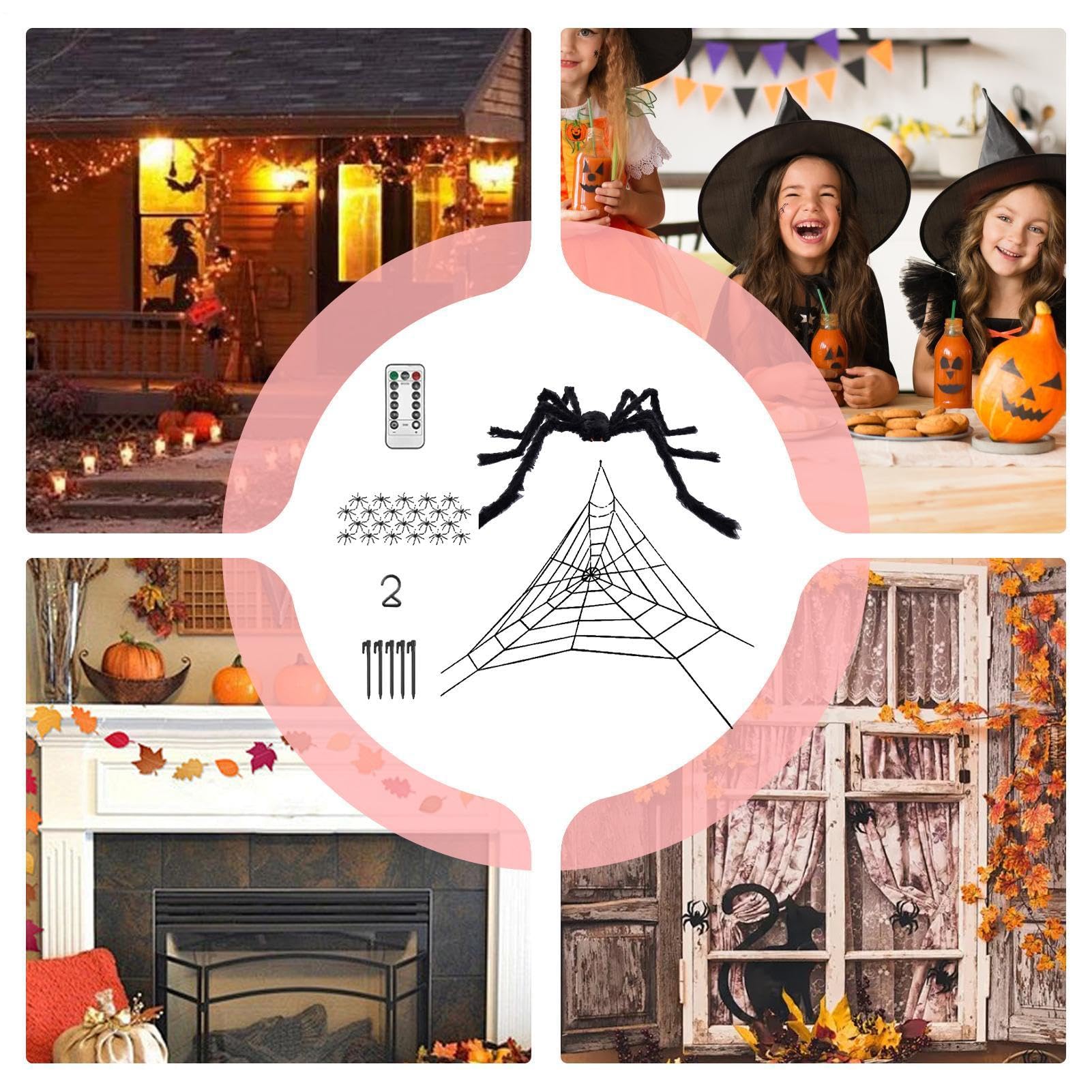 Ragnatela di Halloween Decorazione da Esterno
