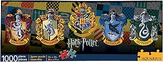 AQUARIUS Harry Potter Puzzle House Crests (1000 Piece Jigsaw Puzzle) - Officially Licensed Harry Potter Merchandise & Collectibles - Glare Free - Precision Fit - 13x36in