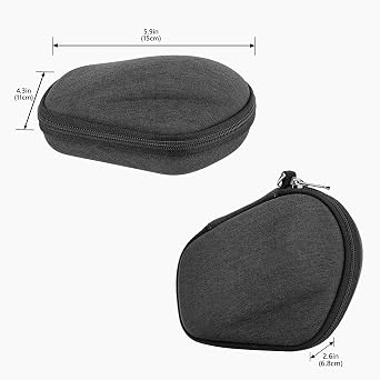 Geekria Hard Shell Mouse Case, Compatible with Logitech MX Master 4 / MX Master 3S / MX Master 3, EVA Travel Carrying Bag (Dark Gray)