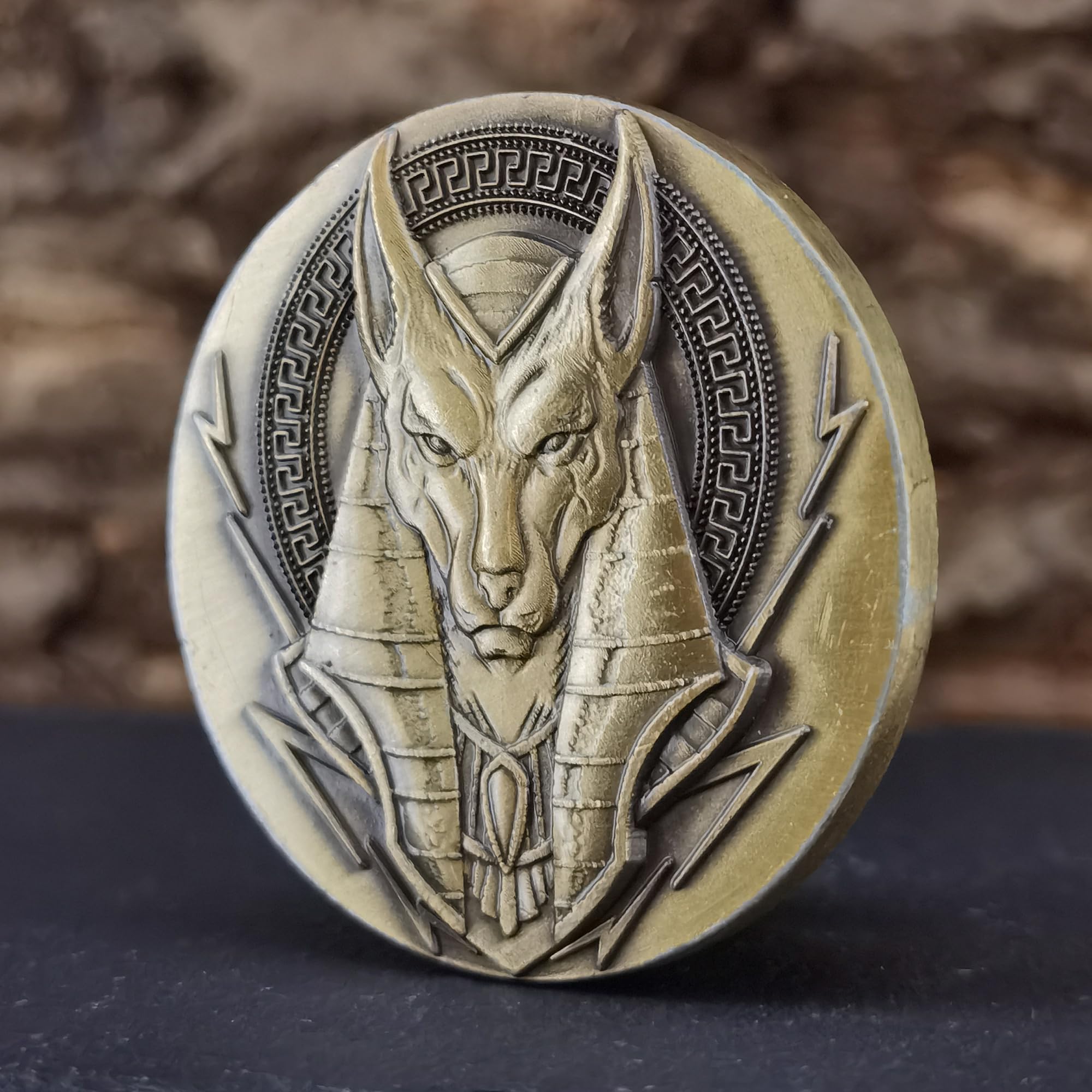 Egyptian Culture Anubis Challenge Coin Eye Of Horus Metal Lucky |  Desertcart Cayman Islands