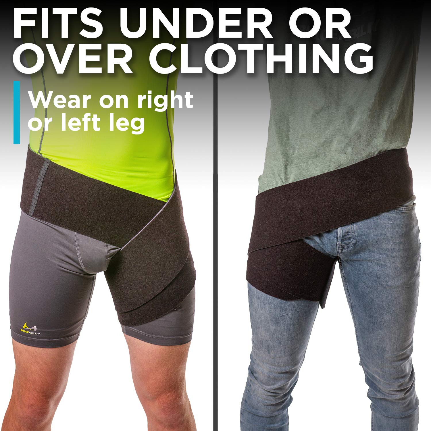 Buy BraceAbility Hip Brace & Groin Strain Wrap NonSlip Hamstring