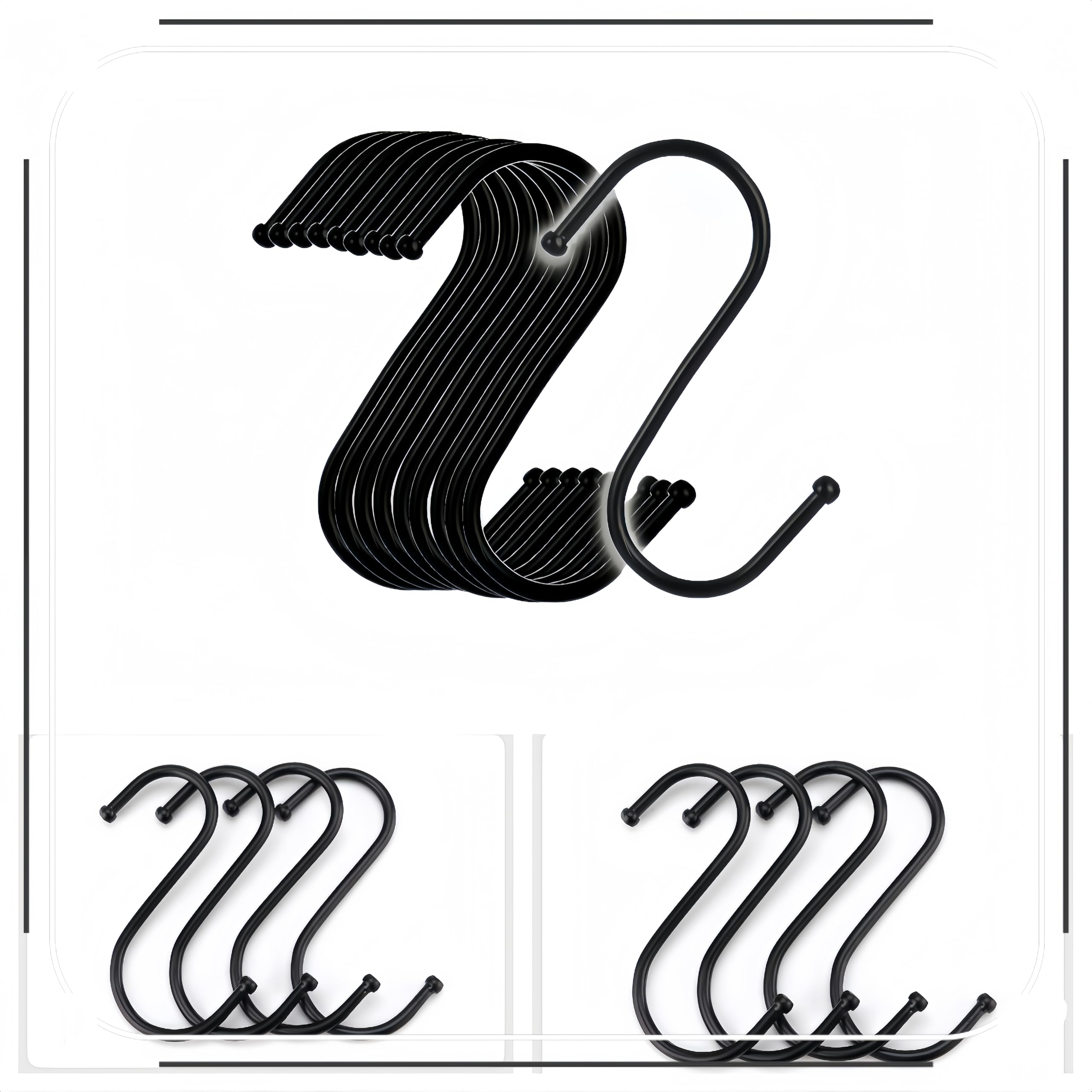 RQzaufania 20 Pack S Hooks, 12cm Large S Shaped Hook