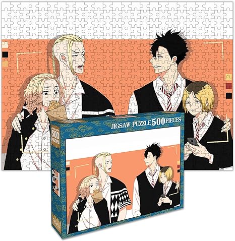 Amazon 東京リベンジャーズ パズル 500ピース マイキー 佐野万次郎 ドラケン 龍宮寺堅 エマ 東京卍リベンジャーズ ジグソーパズル 38x52cm とうきょうりべんじゃーず ぱずる キャラクター アニメパターン 萌えグッズ 子供 ギフト ジグソーパズル おもちゃ