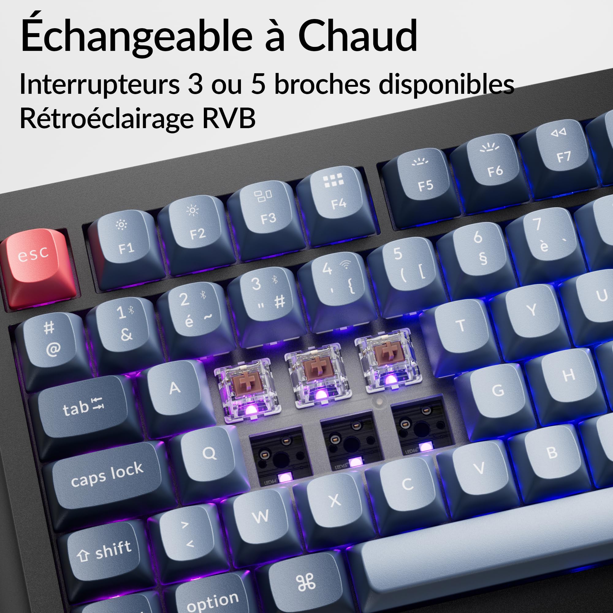 Keychron V6 Max Mechanisch toetsenbord, draadloos, 100% ES-ISO lay-out