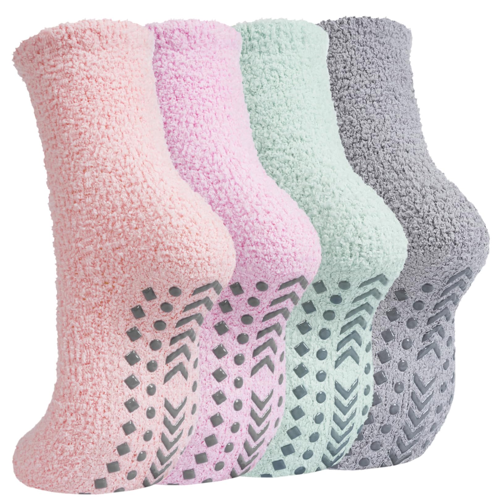 Caldodo Warme Kuschelsocken Stoppersocken Damen 36-42, Flauschige Kuschel Socken Antiruschsocken mit Noppen, Rutschfeste Bettsocken Haussocken Wintersocken für Frauen Mädchen