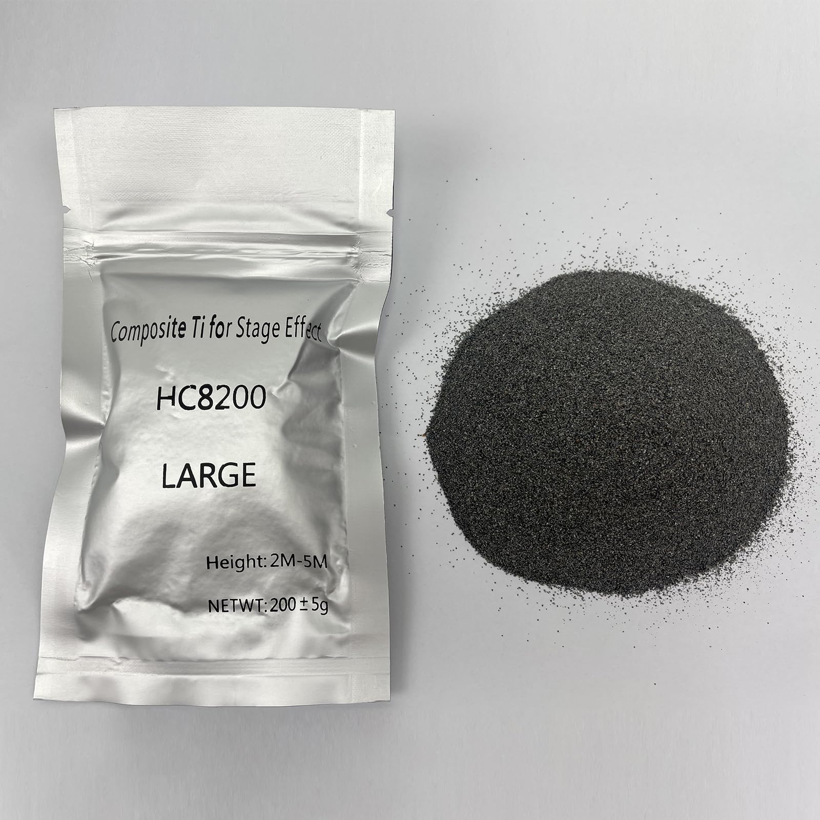 4 piezas polvo de máquina de chispa fría, polvo de complejo de titanio 200 g con sello efecto escenario máquina polvo para escenario fiesta boda máquinas especiales