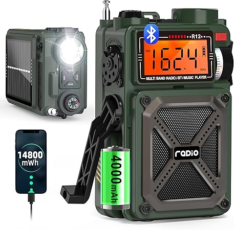 Amazon.com: Greadio Portable Shortwave Radios with NOAA Weather Radio ...