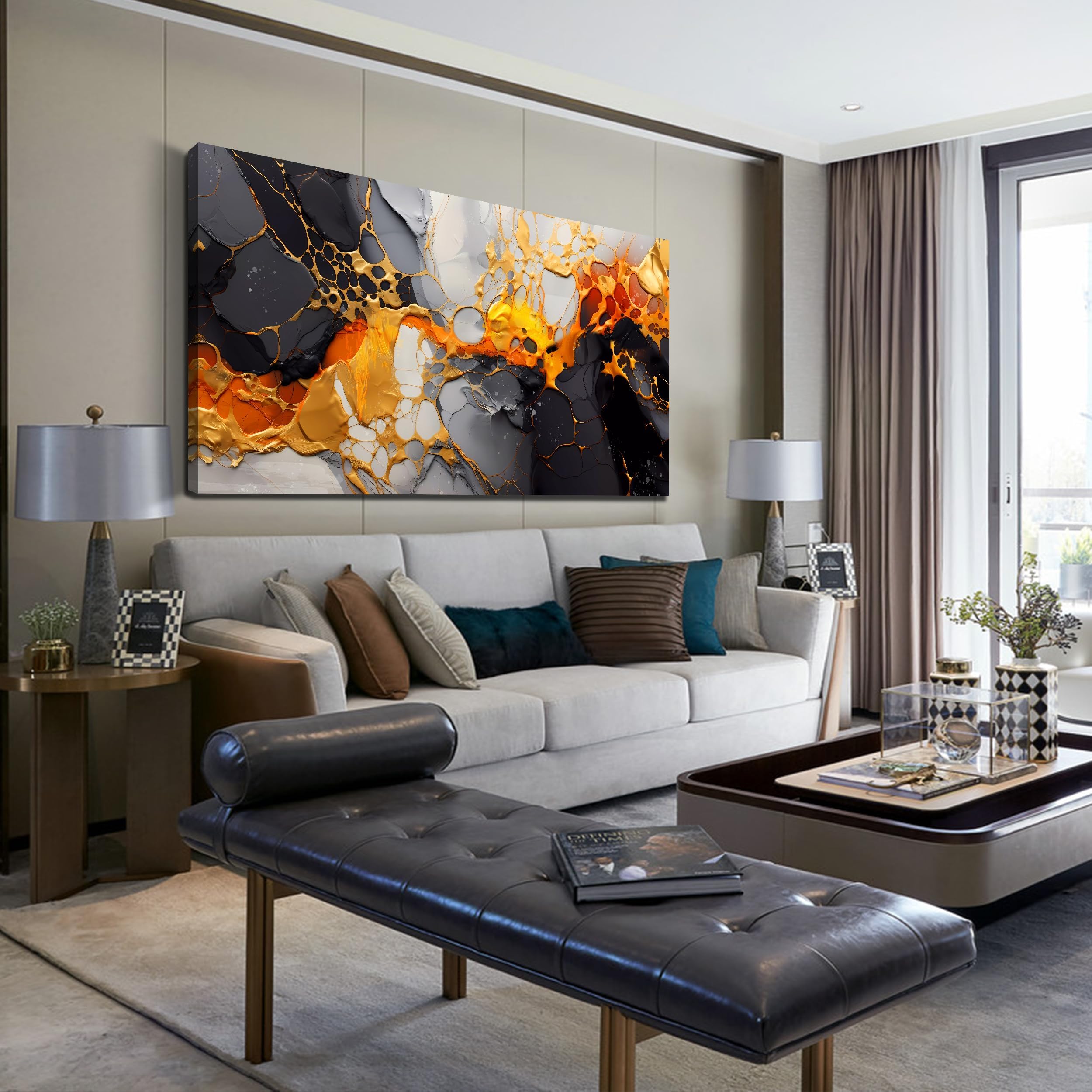 Amazon.com: aburaeart Abstract Canvas Wall Art for Living Room - Minimalist Wall Art Bedroom ...