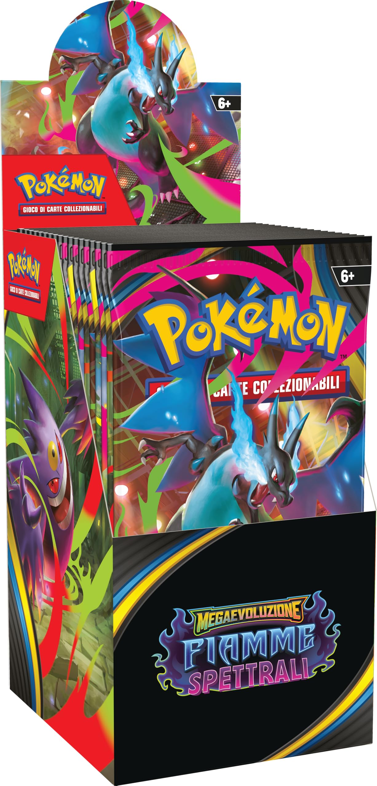 Pokémon: espositore di buste dell’espansione Megaevoluzione - Fiamme Spettrali del GCC Pokémon (18 buste di espansione)
