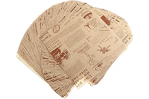 Healifty Parchment Paper For Printing, 200Pcs English Newspaper Precut Baking Sheets