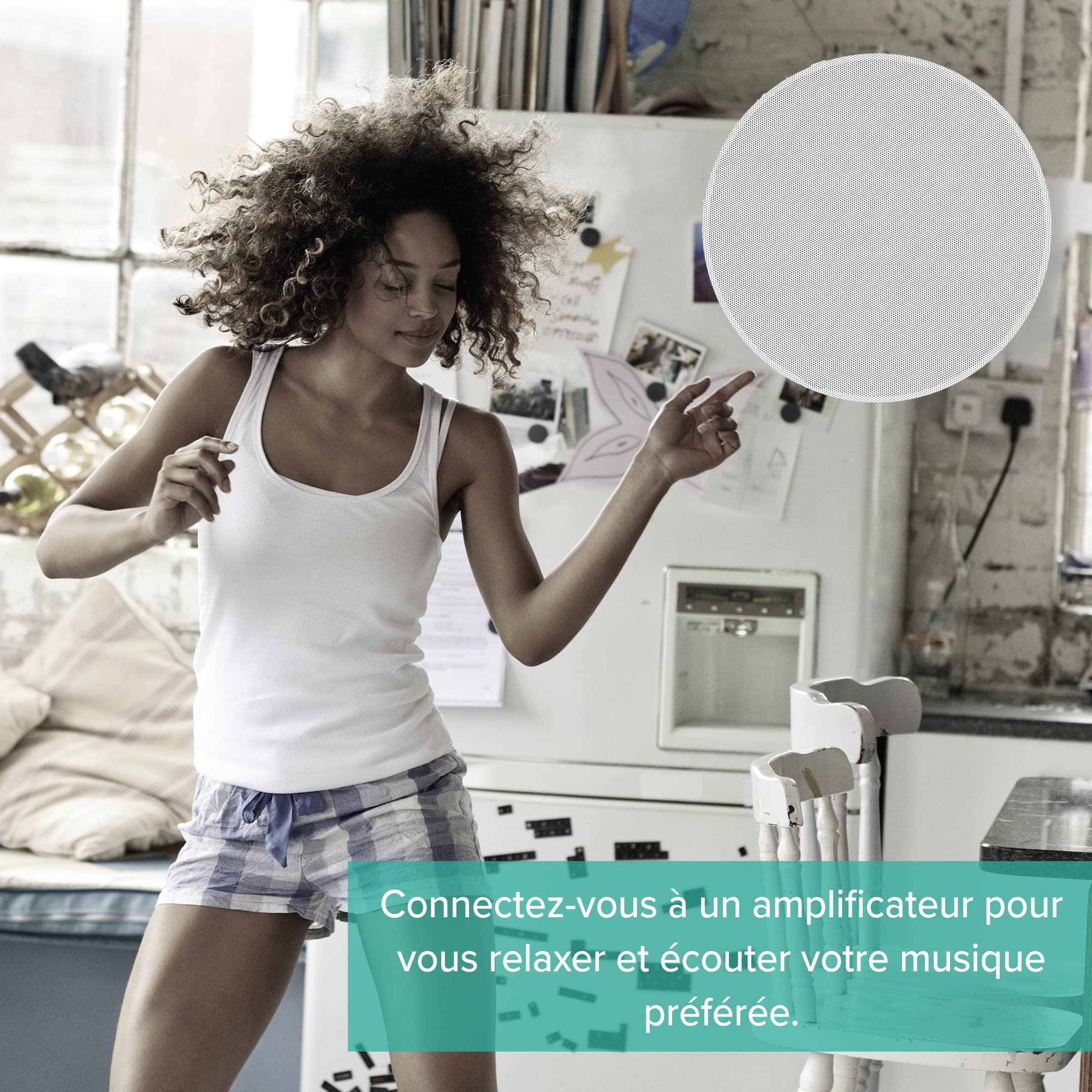 ArtSound FL30 Haut-parleurs muraux passifs 2 pièces 20W Gamme complète Rond Blanc