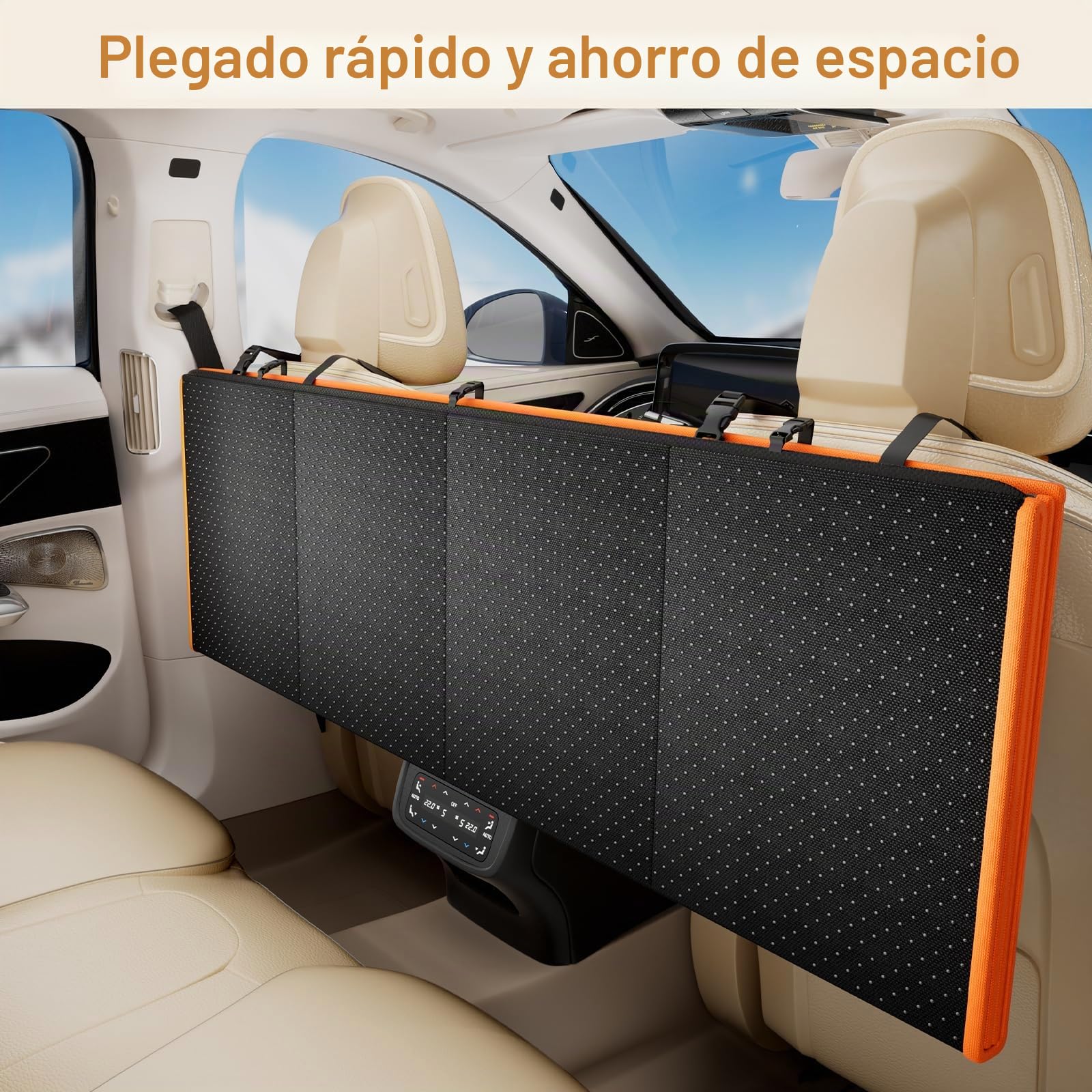 Pecute Funda Coche Perro 132 * 62 CM, Protector Coche Perros Asiento Trasero, Paneles Rígidos Mejorados, Soporte hasta 150 kg, Espacio Aumentado en un 40% para una Cobertura Total del Asiento Trasero