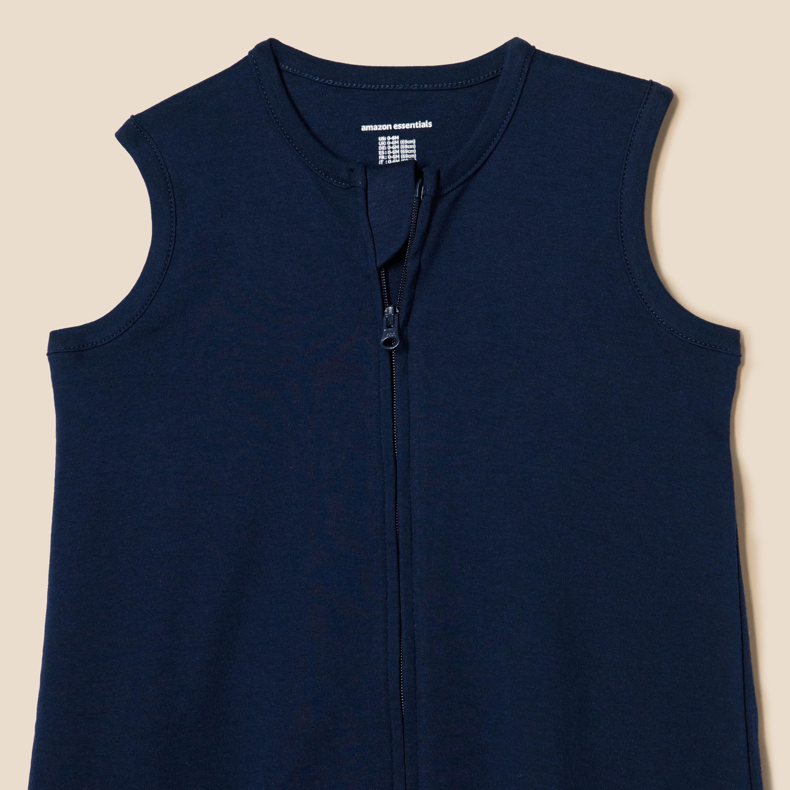 Amazon Essentials Sacco Nanna in Cotone, Coperta Indossabile, 0,5 TOG Unisex Bimbi, Pacco da 3