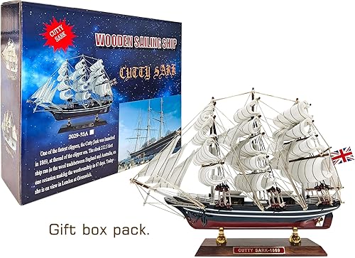 Miniatura 9 de SAILINGSTORY - Modelo de madera para nave, cortadora Cutty Sark escala 1125, réplica de barco, decoración de velero