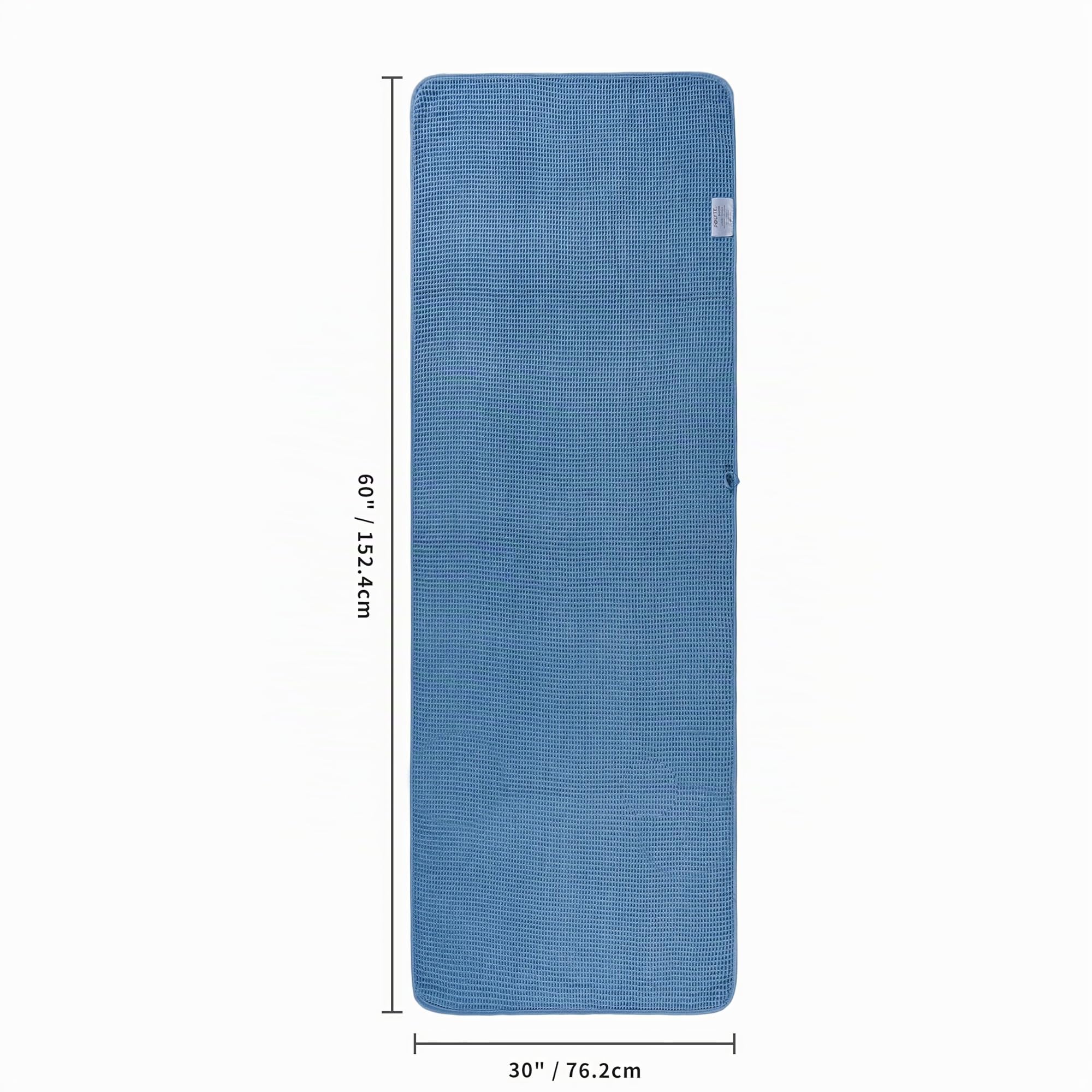 Polyte - 430 GSM Lot de 4 Serviettes de Bain en Microfibres - sèche Rapidement/ne Peluche Pas - Tissu alvéolé - 152,4 x 76,2 cm