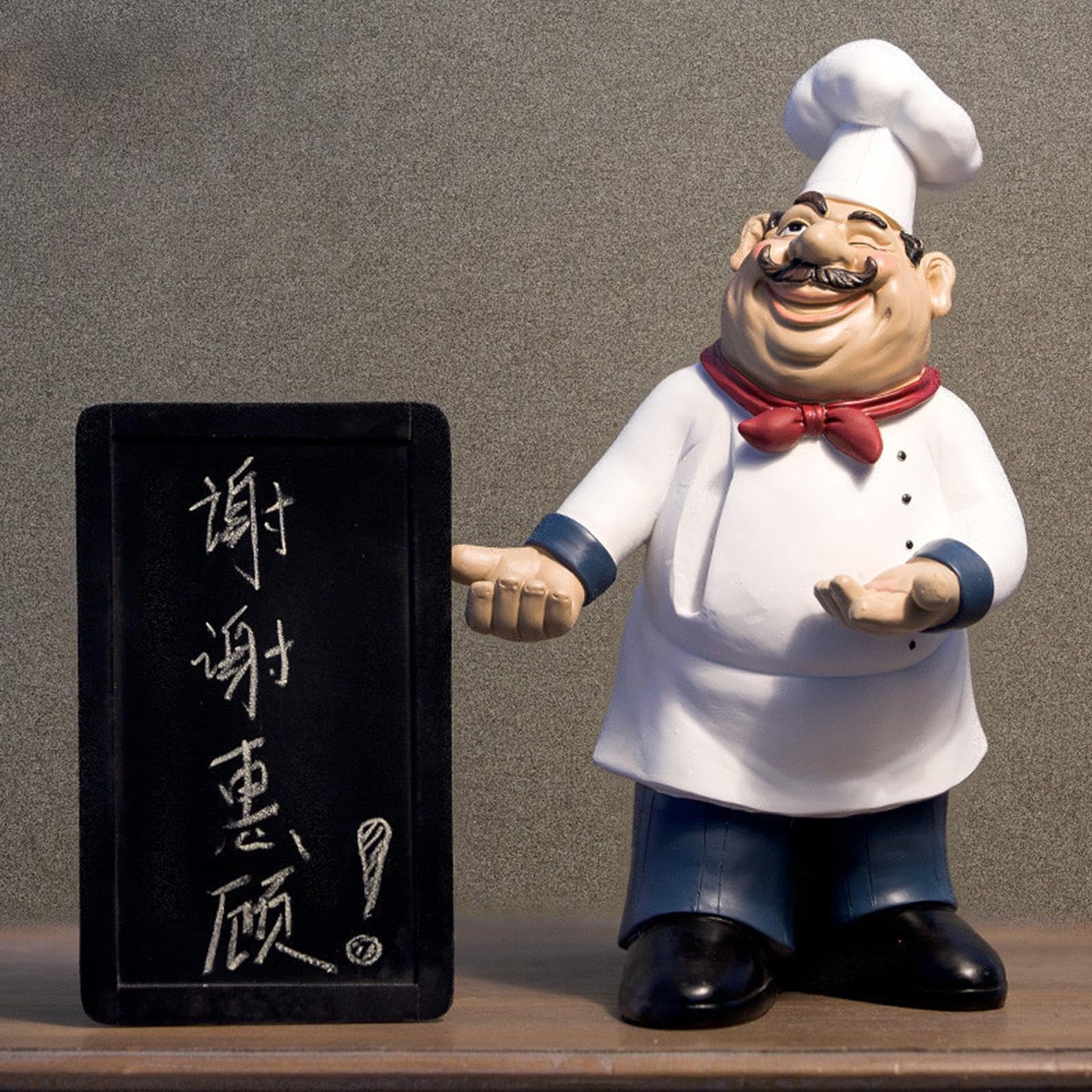 IOIUSKKU Bella statua realistica dei cartoni animati, decorazione da cucina in resina, scultura, figurina di benvenuto, decorazione per qualsiasi stanza, statuetta Per nordica,