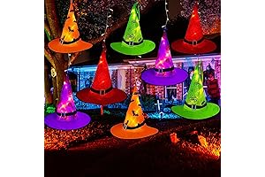 XTF2015 Halloween Witch Hat Lights: Magical and Illuminated Outdoor Decorations