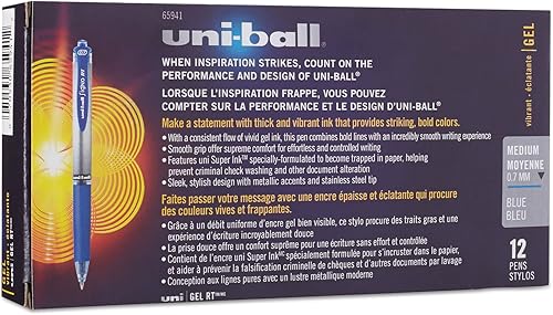 Miniatura 5 de Uni-ball 65941 Signo Gel RT - Bolígrafo retráctil gel tinta azul media docena