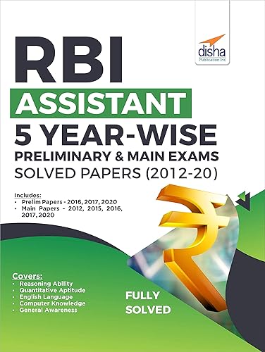 RBI Assistant 5 Year-wise Preliminary &amp; Main Exams Solved Papers (2012-20)