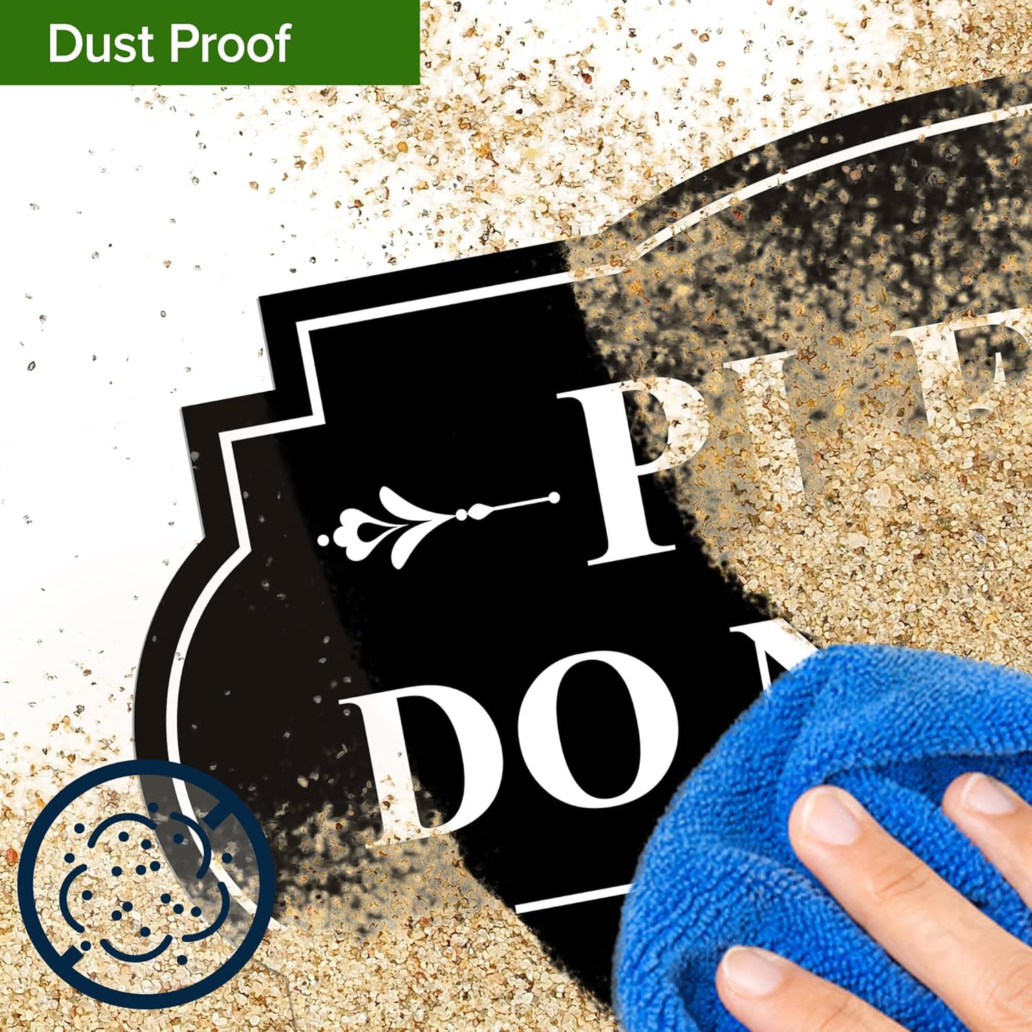 Please Do Not Mow Sign、13インチx13インチ、高耐久一体型グラウンドステーク、屋内/屋外使用、錆びないアルミ