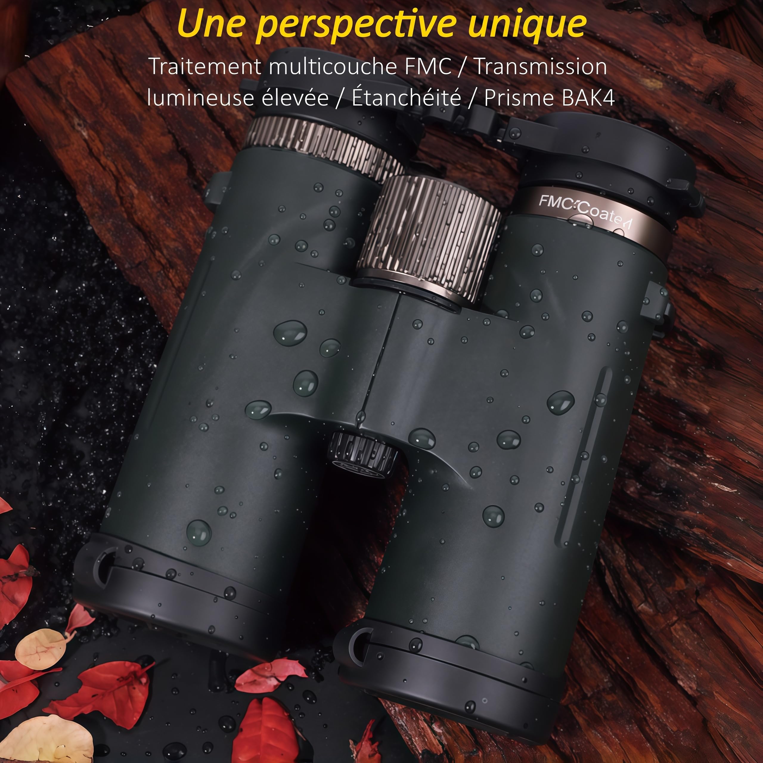 Bosco Jumelles C9 Original Full FMC Treatment and IPX7 Water Resistant Body - Ideal for Observation and Exploration (Vert 12 x 42)