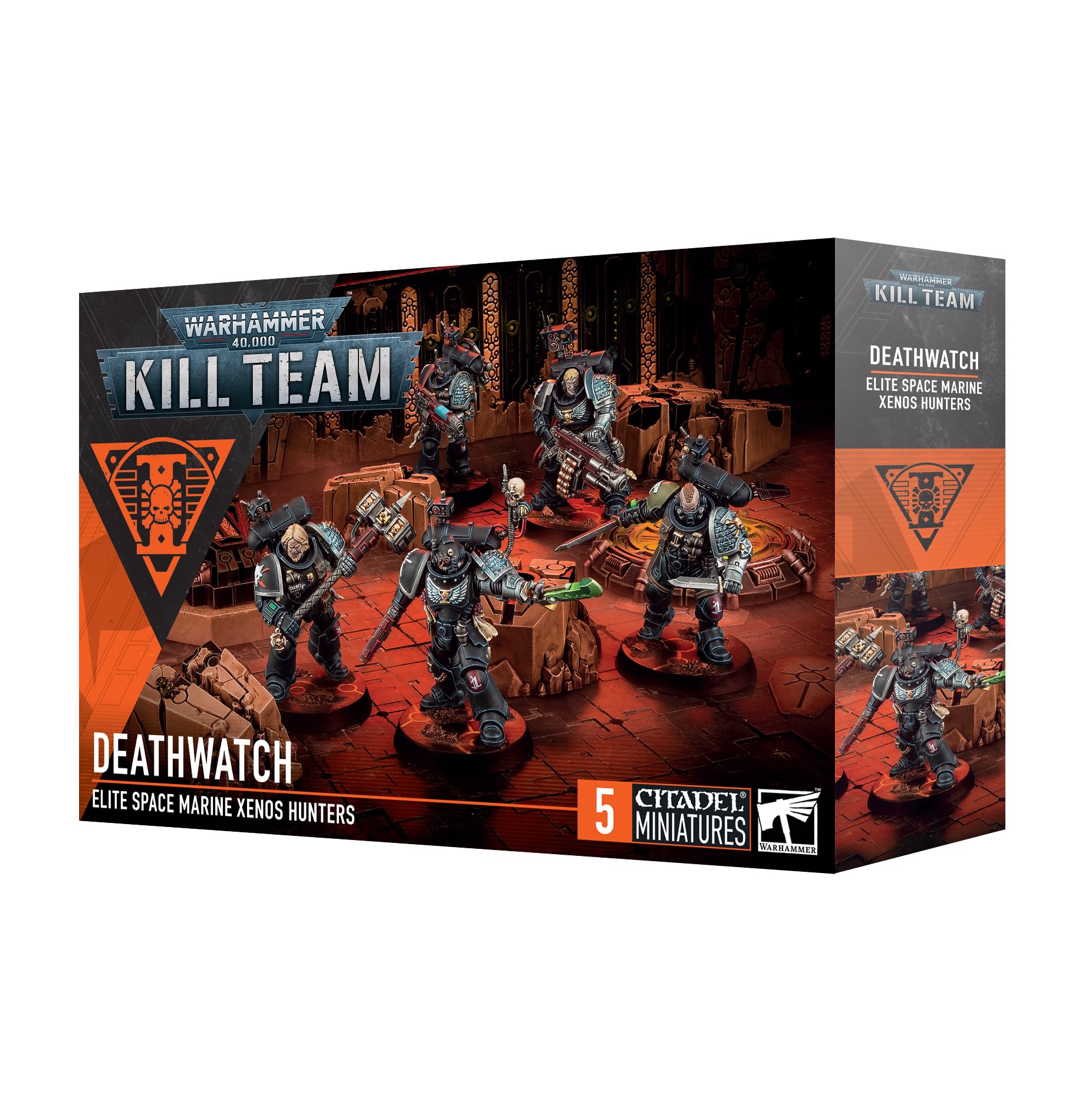Kill Team: Deathwatch Space Marines – Miniature Set for Warhammer 40,000 & Kill Team with Customizable Specialists and Accessories