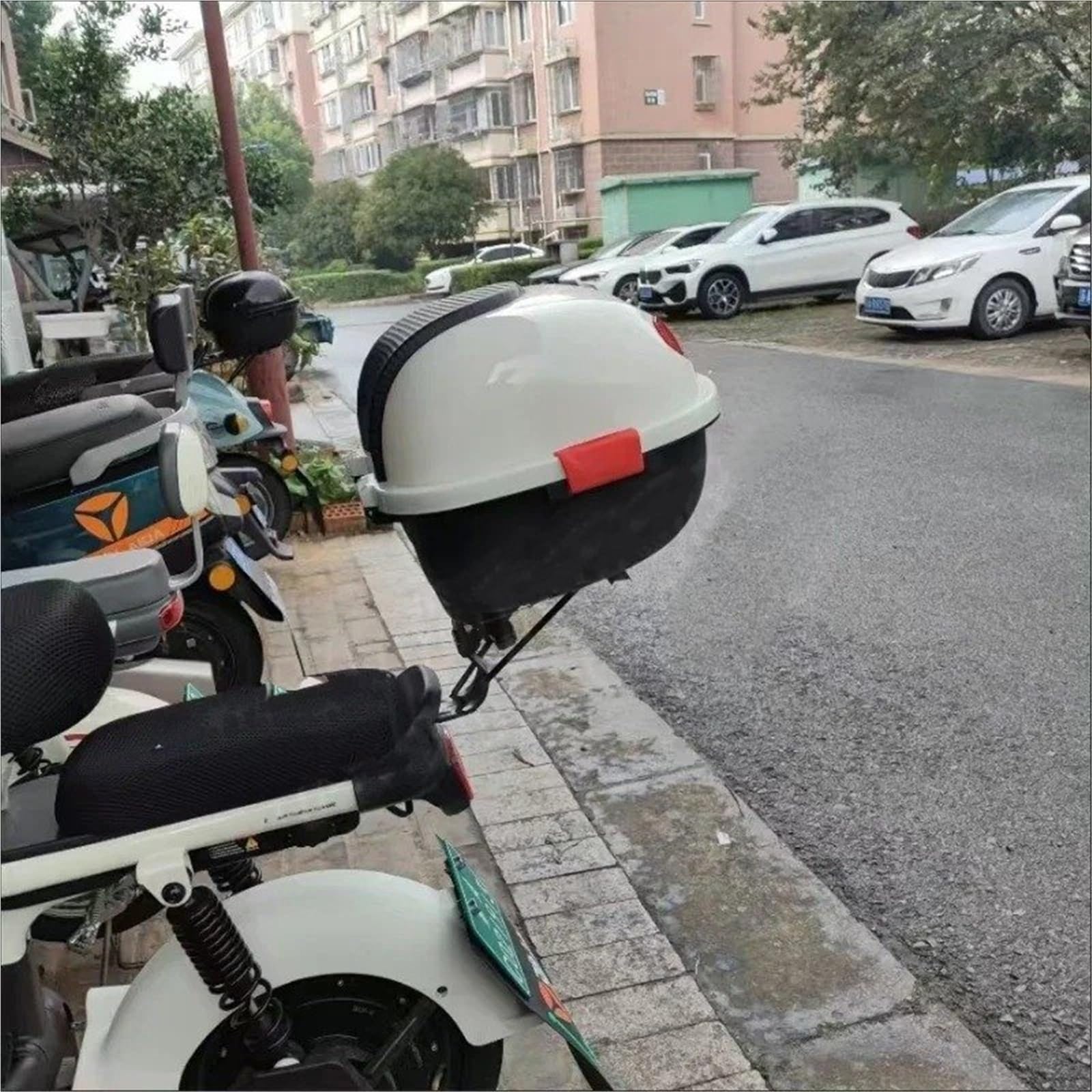 Porte-Bagages Arrière Moto Support Universel Coffre Vélo Électrique Coffre Batterie Cadre Boîte Rangement Dossier Véhicule Électrique