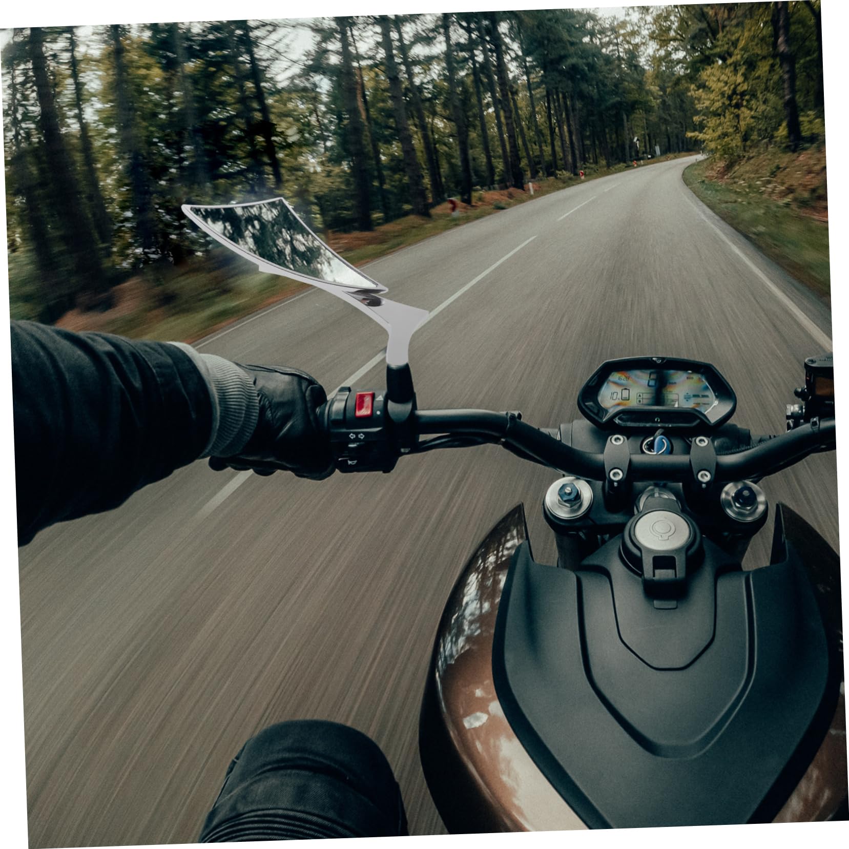 Specchietti in Lega di Alluminio e Vetro 2 Pezzi Retrovisori Moto