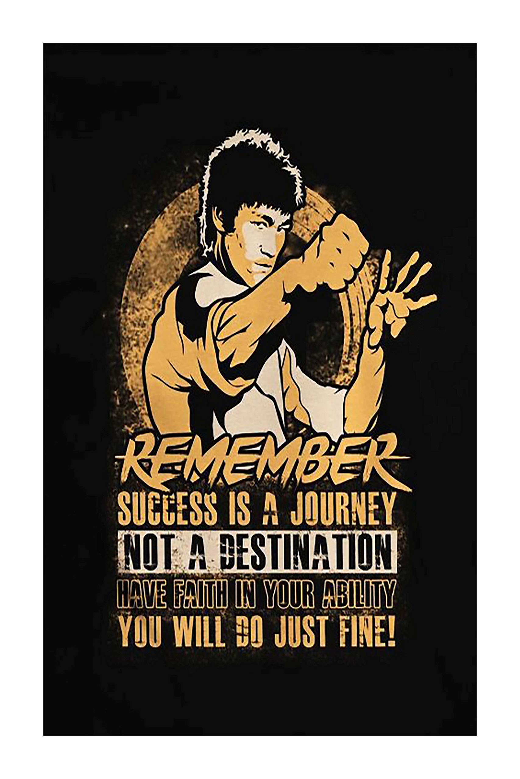 HK PRINTS Bruce Lee Motivational Wall Sticker for Room (45X30 CM, 170 GSM, Multicolour) - Pack of 1-image-10