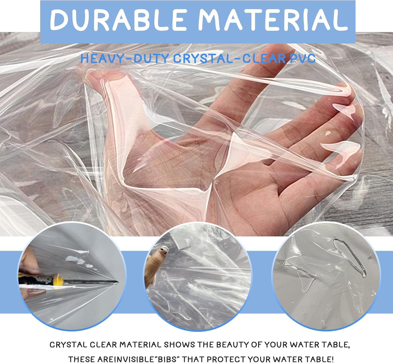 Kids Water Table Cover, Fit Step2 Rain Showers Splash Pond Water Table Waterpark Play Table Outdoor Toys Cover - (Cover Only) Transparent PVC (Transparent)
