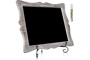 Framed Chalkboard with Easel Stand and Liquid Chalk Marker | 11x13