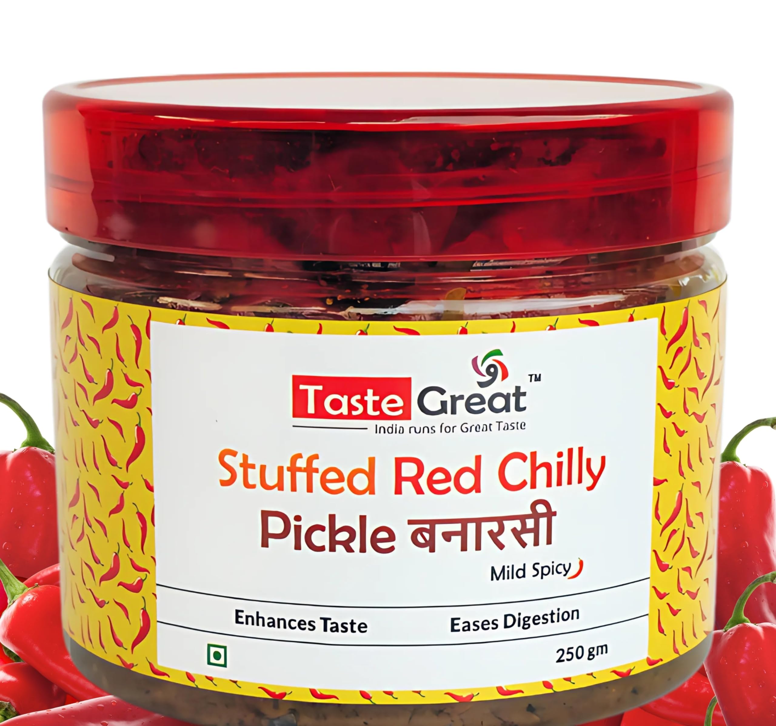 Banarasi Stuffed Red Chilli Pickle 250g I Homemade Bharwa Lal Mirch ka Achar I Traditional UP & Bihari recipe I Mild Spicy & Less oil used